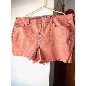 NEW Torrid Brand Peach/Orange Blue Jeans Shorts Size Woman's 26